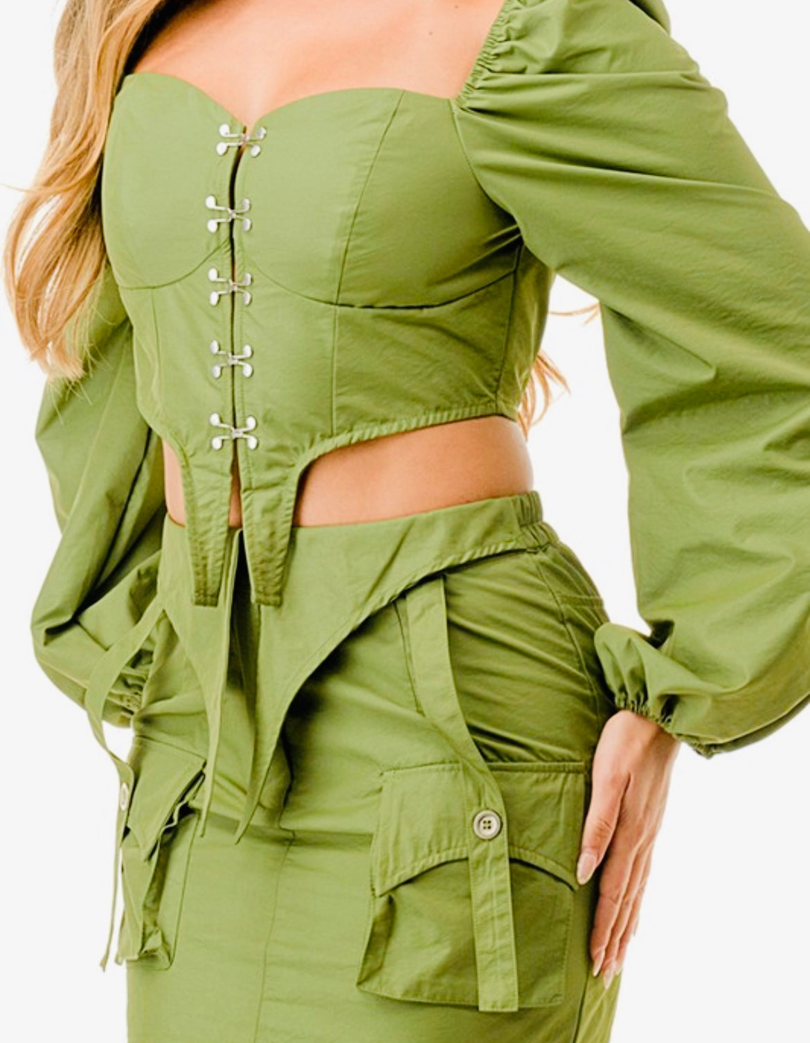 Cargo mini skirt set