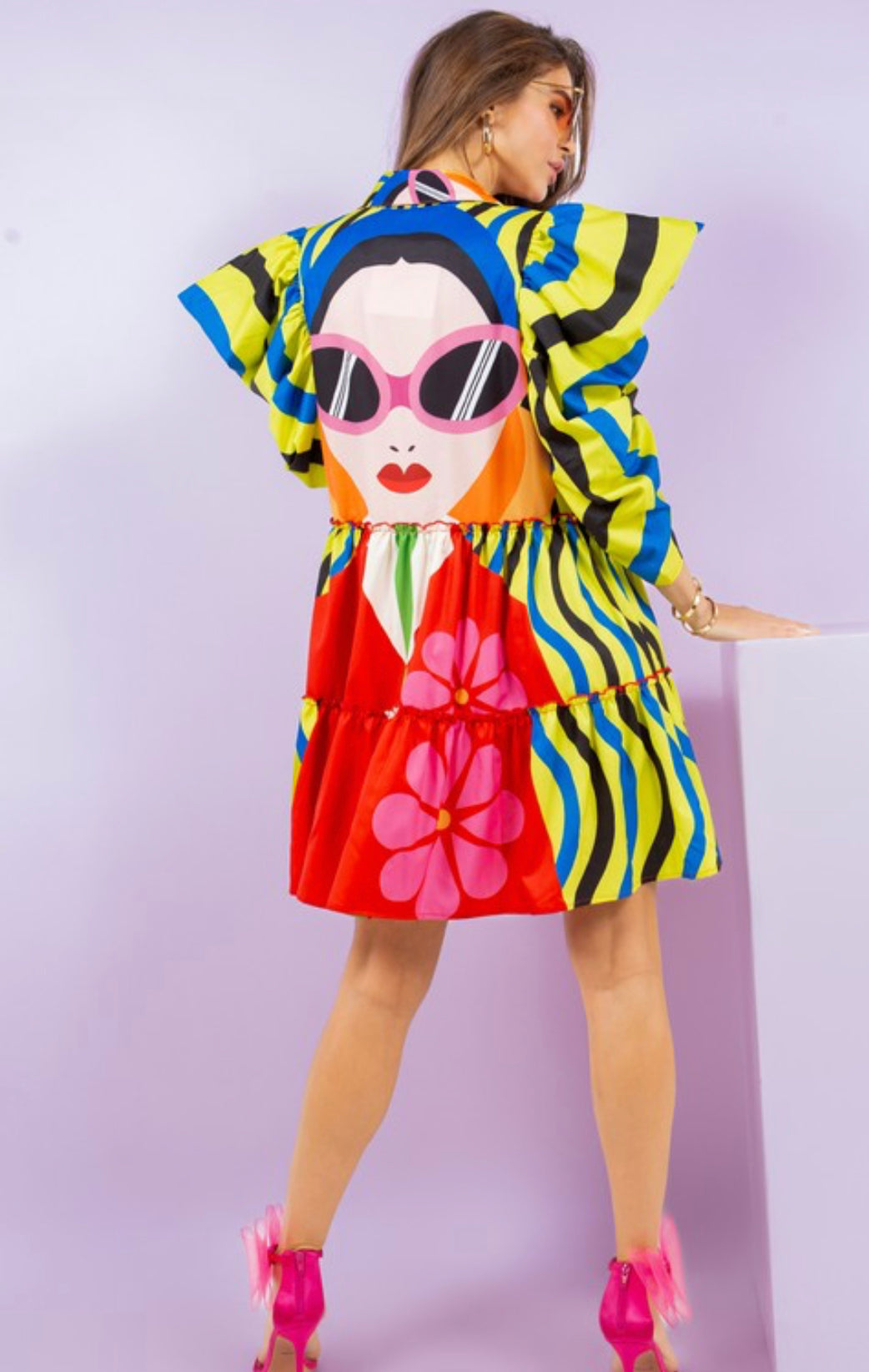 "Giving Face" babydoll dress