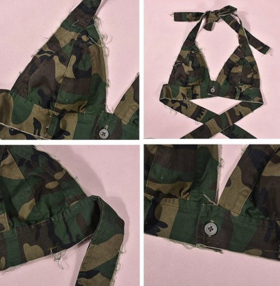 Camo bra top