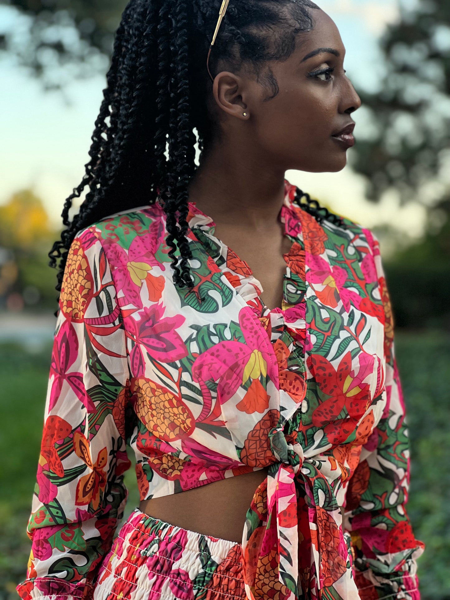 “Floral Fantasy” pants set