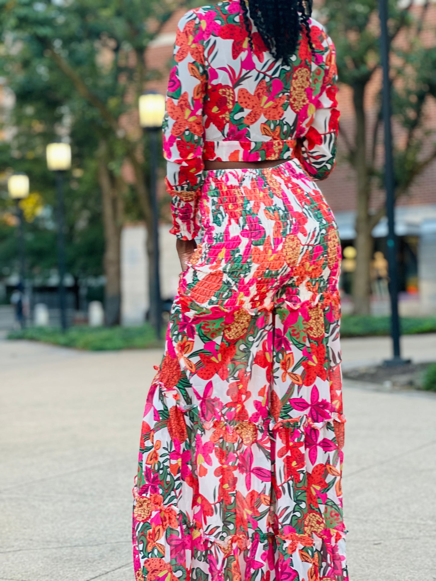 “Floral Fantasy” pants set