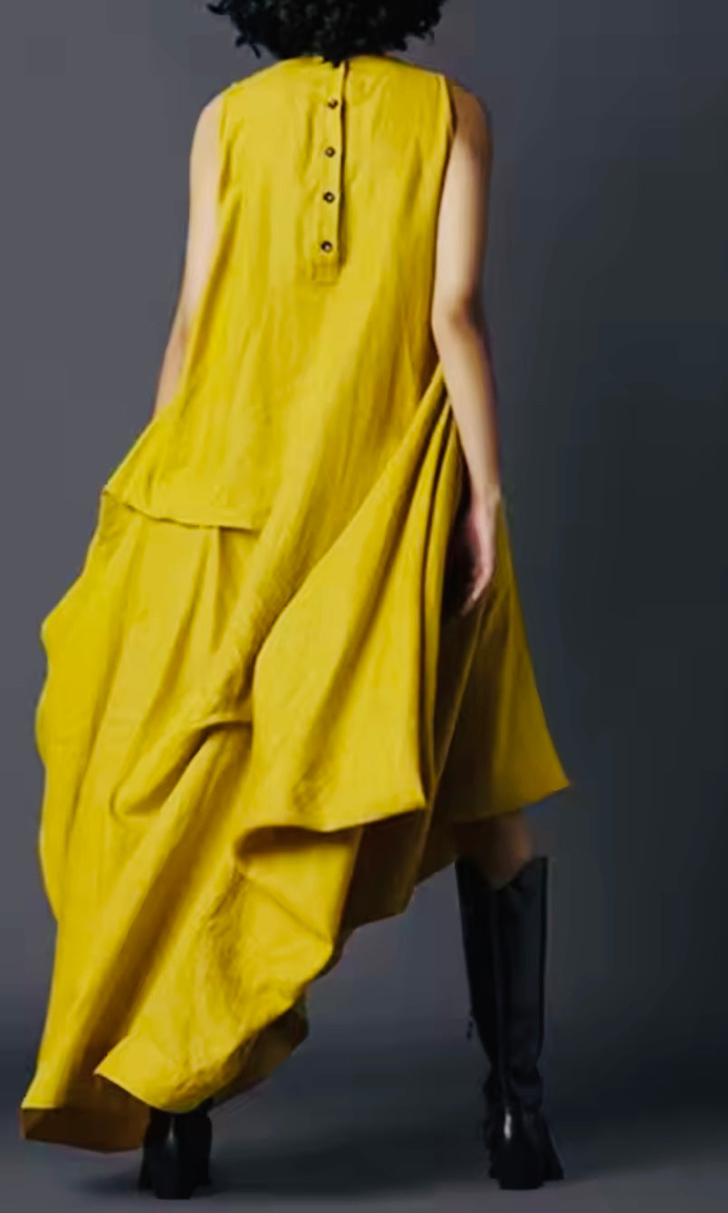 Crew neck multi layered maxi dress