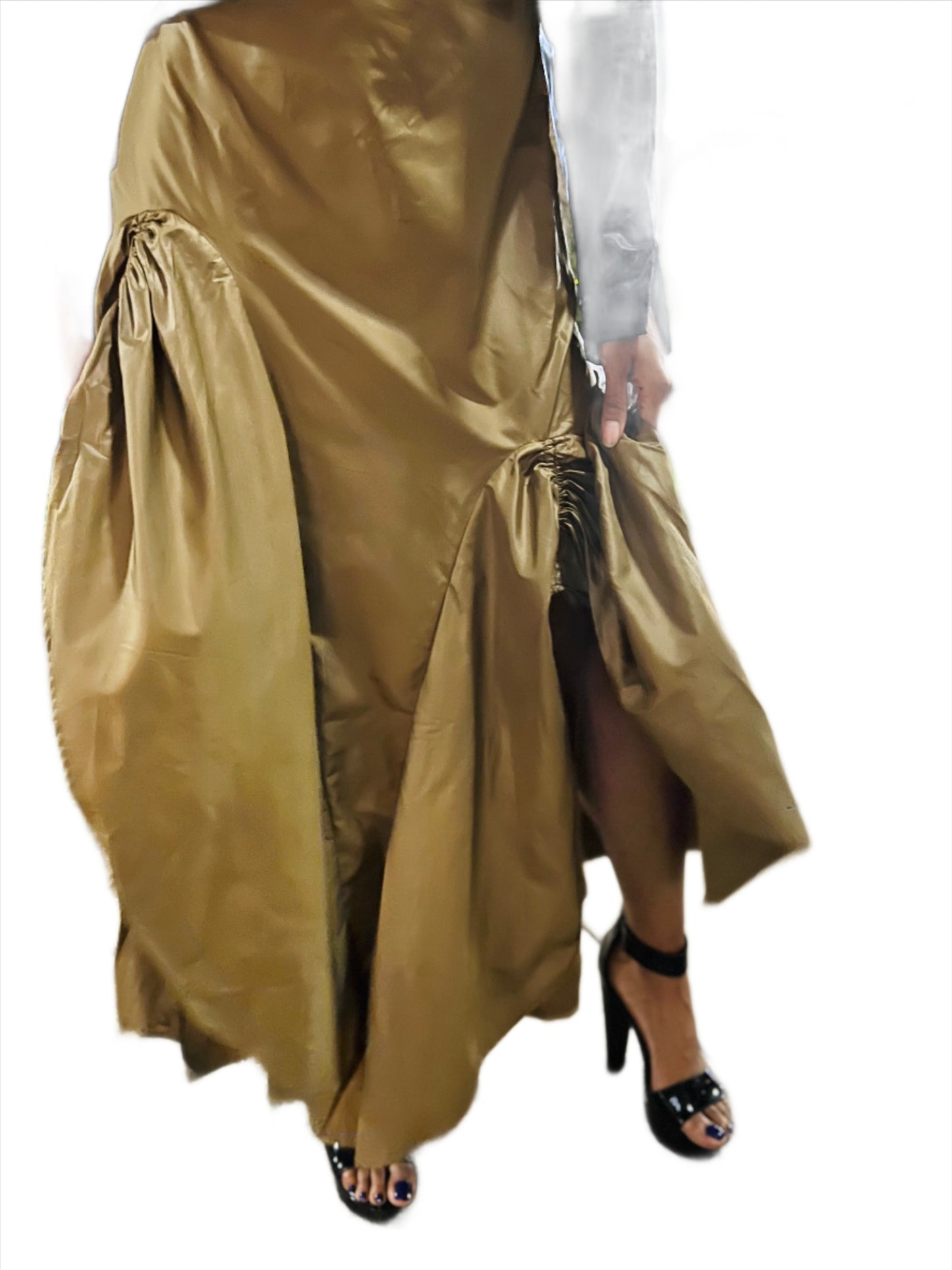 Ruched maxi dress