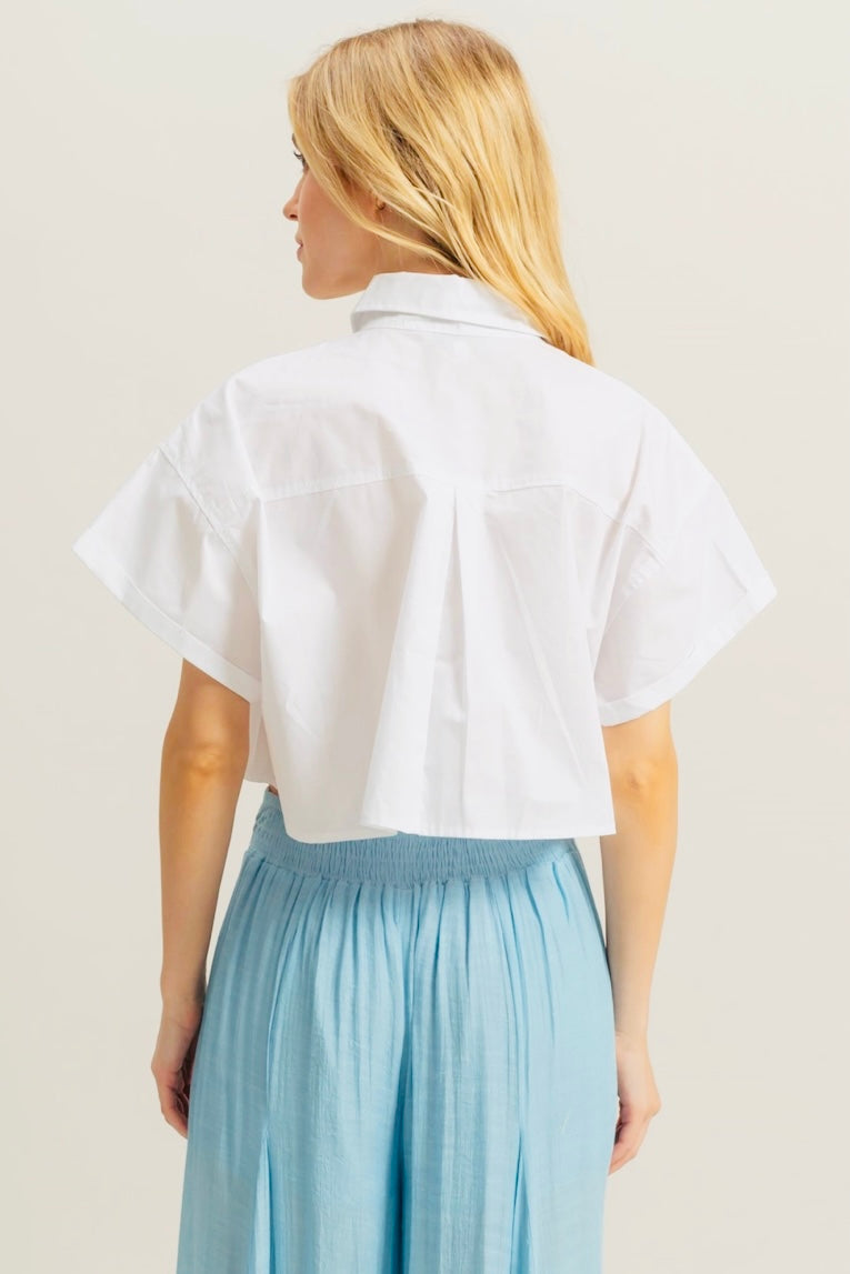 Short sleeve cropped top