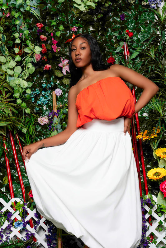 Balloon maxi skirt