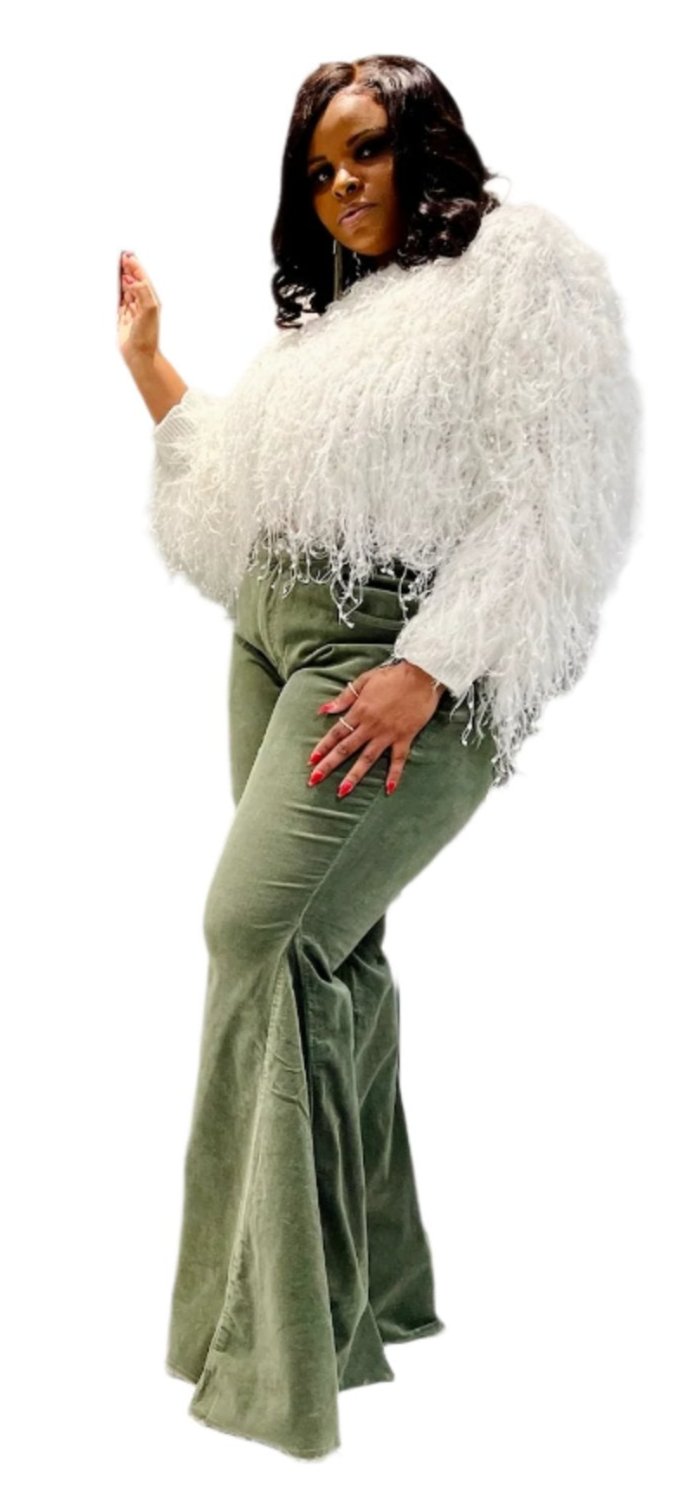 Corduroy wide leg pants