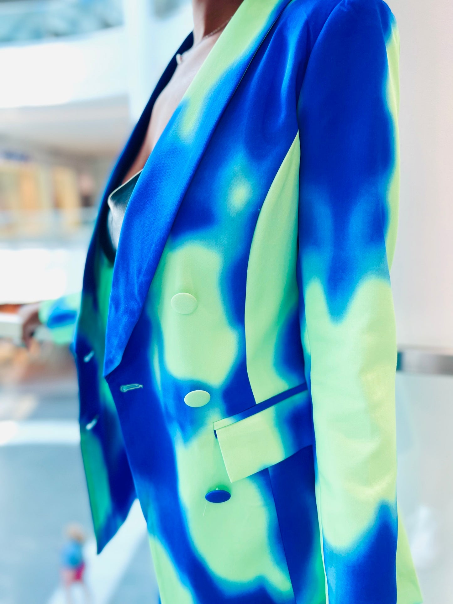 Tie dye pants suit