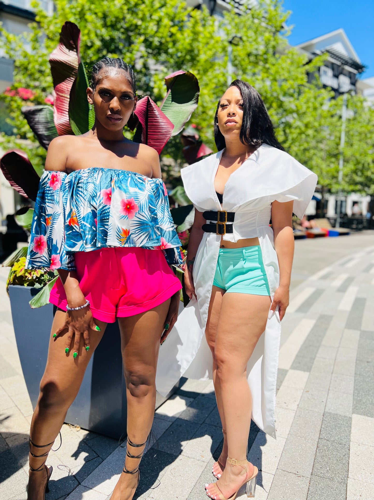 Wide leg shorts