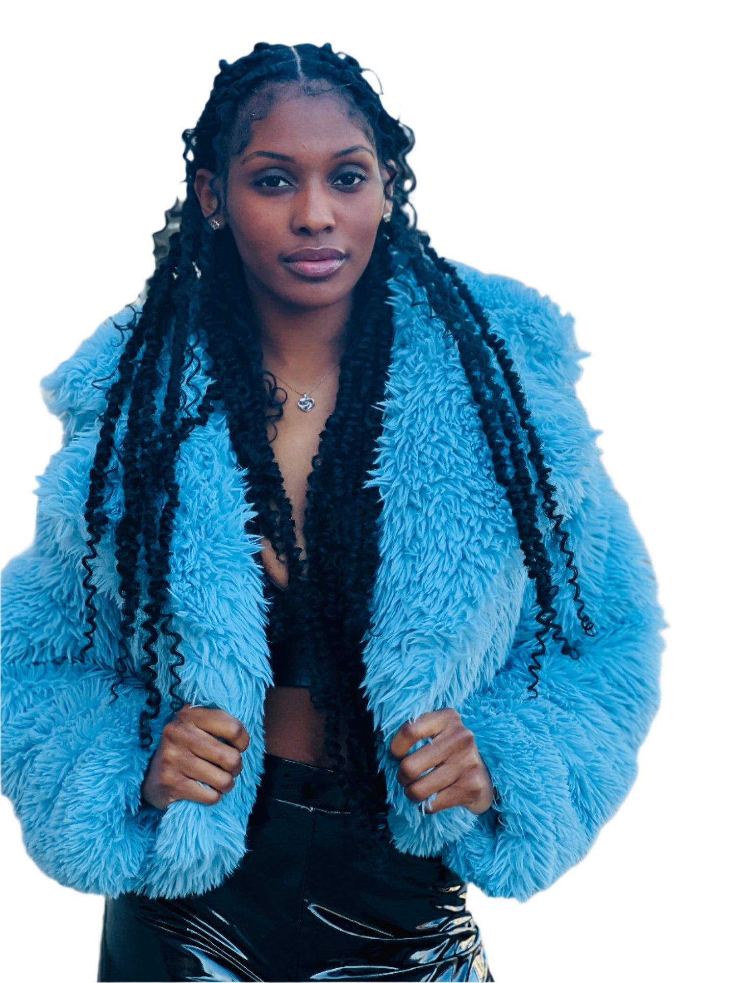 Collared faux fur coat (multiple colors)