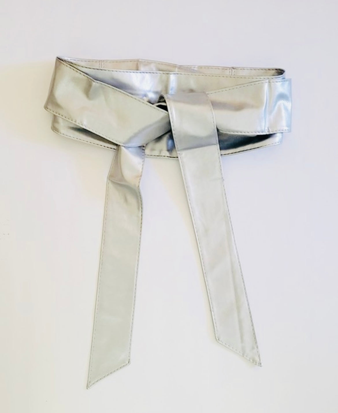 Vegan leather wrap belt