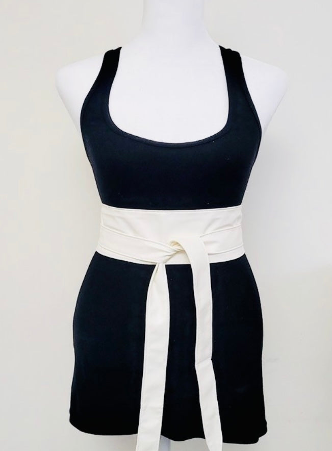 Vegan leather wrap belt