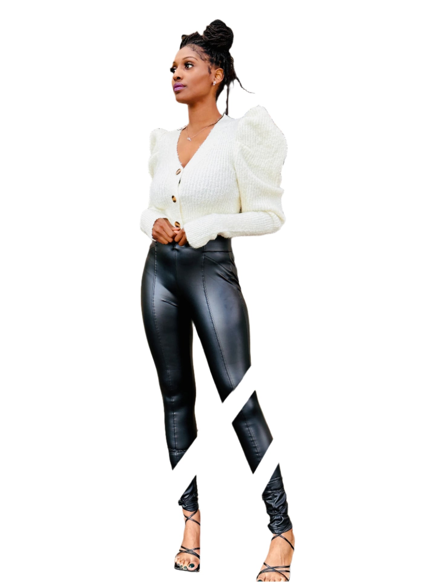 Vegan PU leather leggings