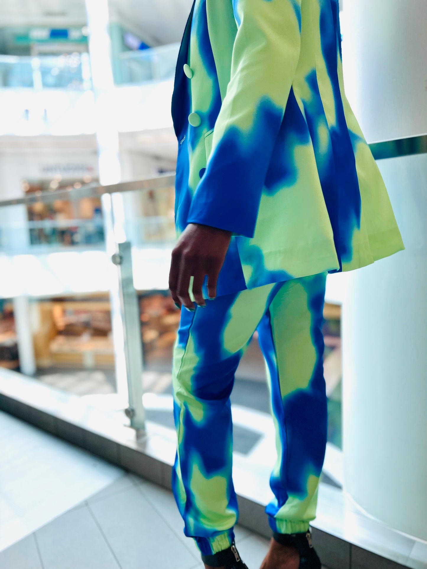Tie dye pants suit