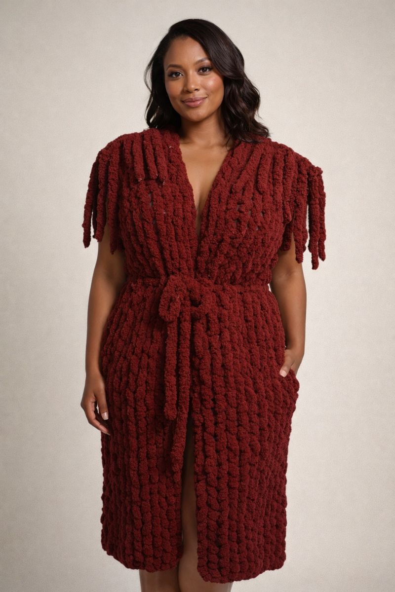 Hand knit blanket