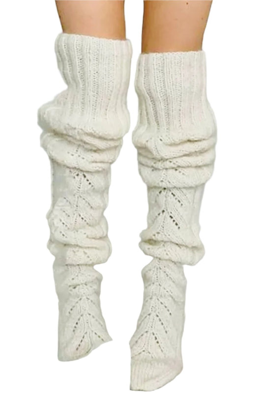 Cable knit socks