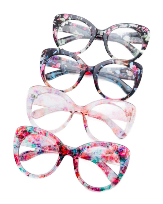 Floral cat eye glasses
