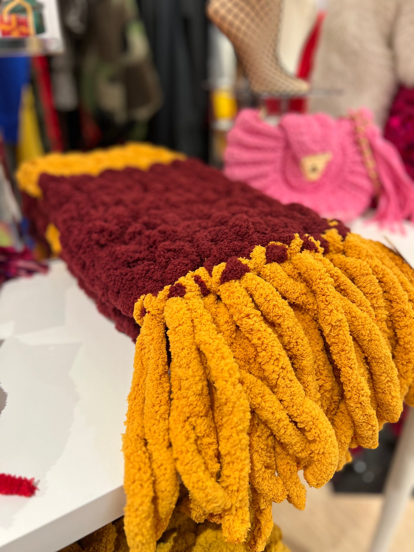 Chunky knit scarf