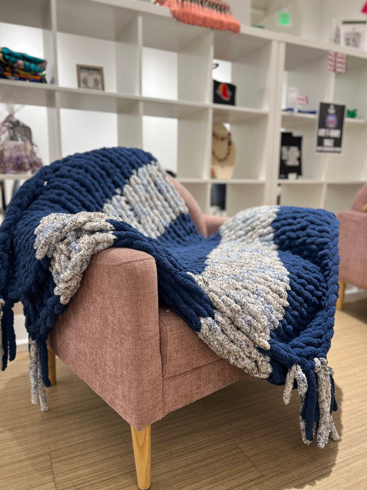 Hand knit blanket