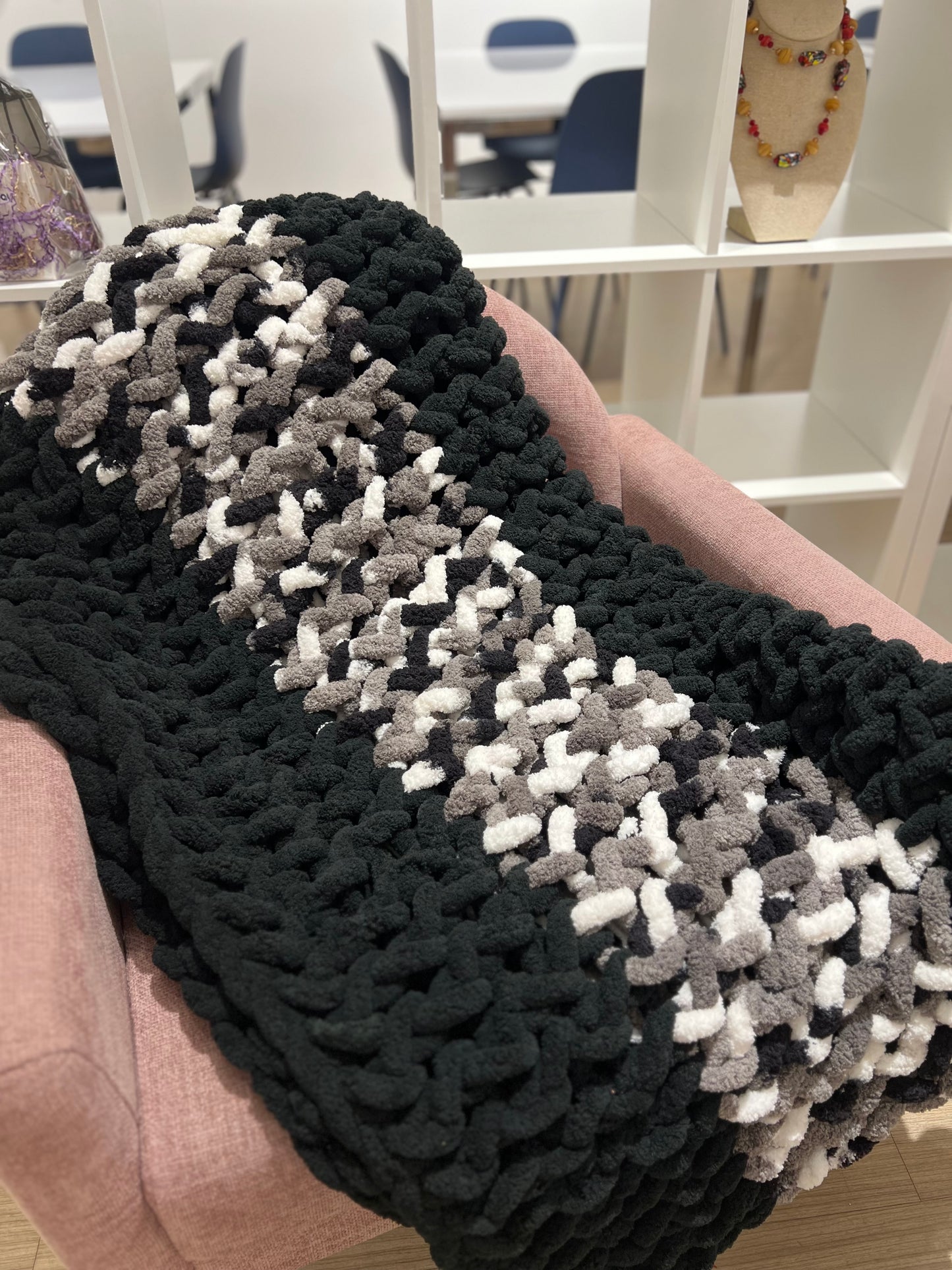 Hand knit blanket