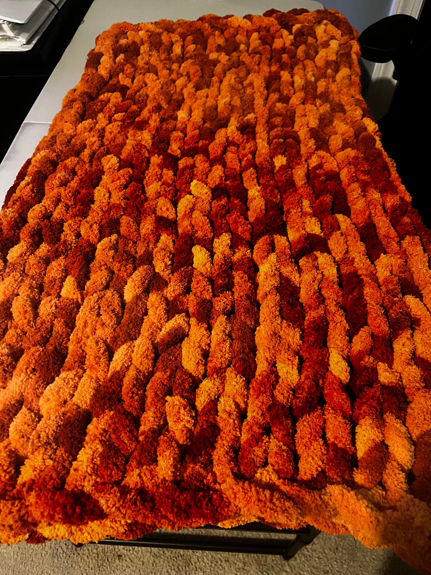 Hand knit blanket