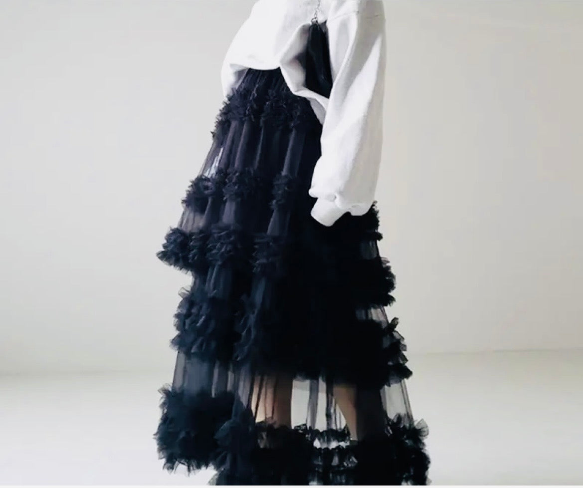 Layered tulle skirt