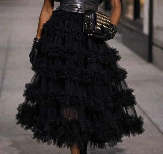Layered tulle skirt